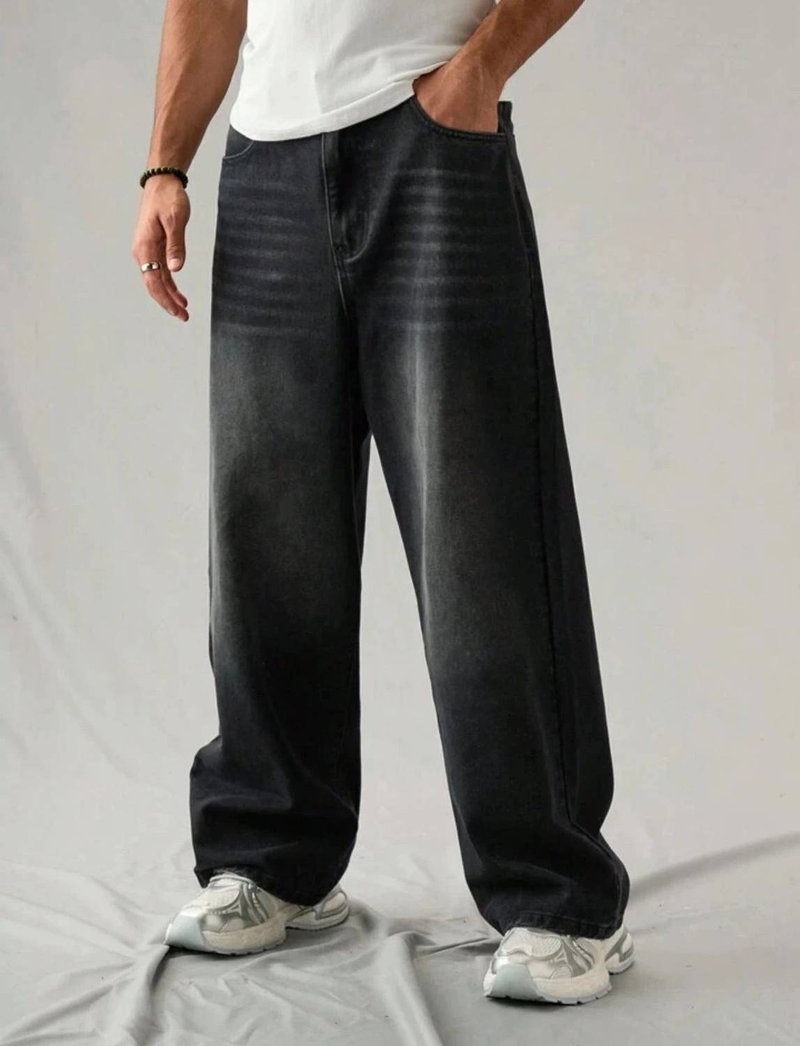 9XDenims Loose Fit Men Black Jeans