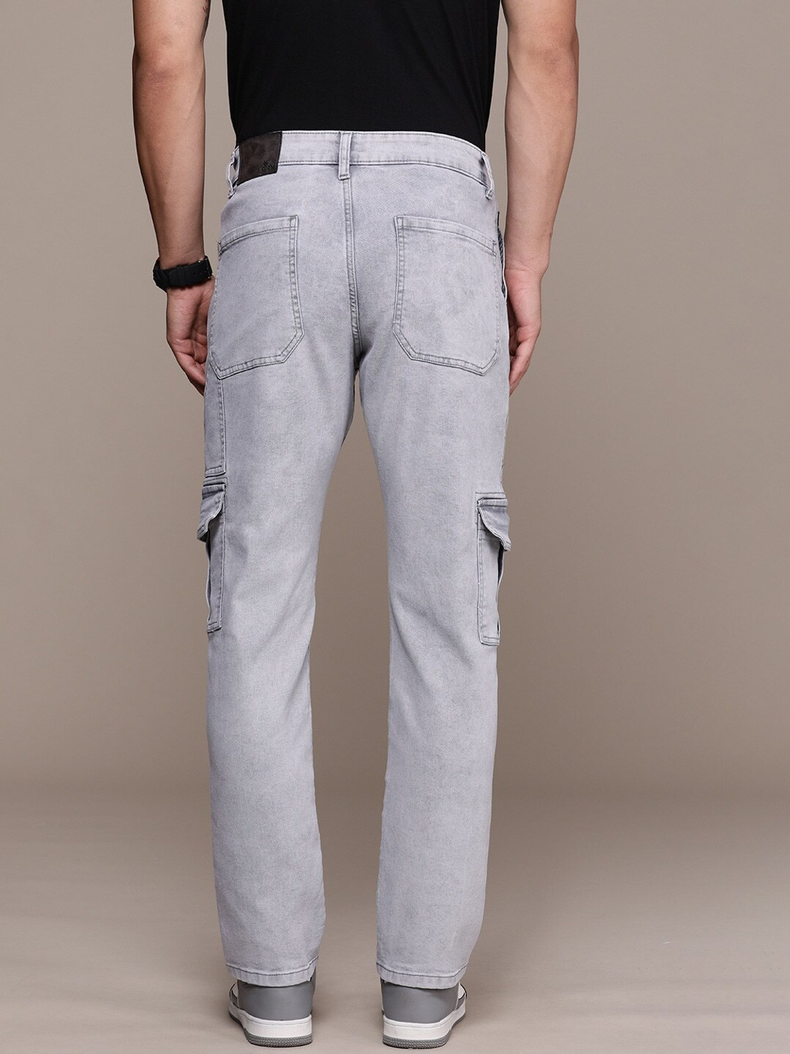 Image of WROGN Regular Men Grey Jeans