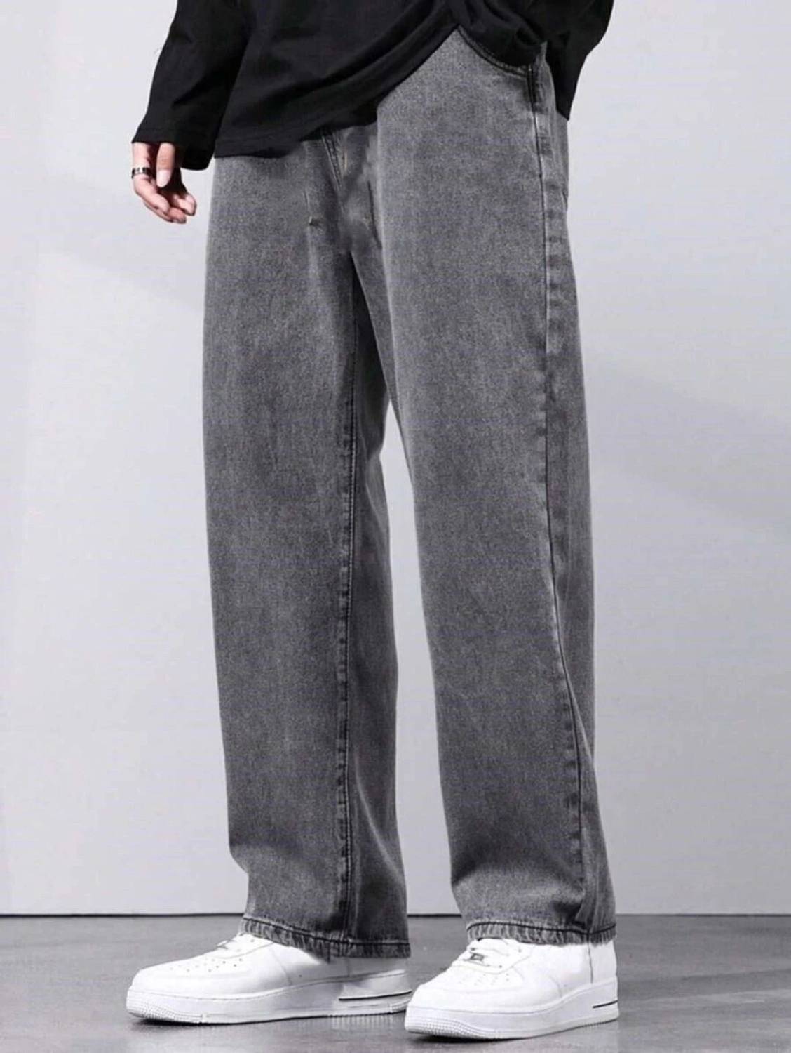 HOKER Loose Fit Men Grey Jeans - Image 1
