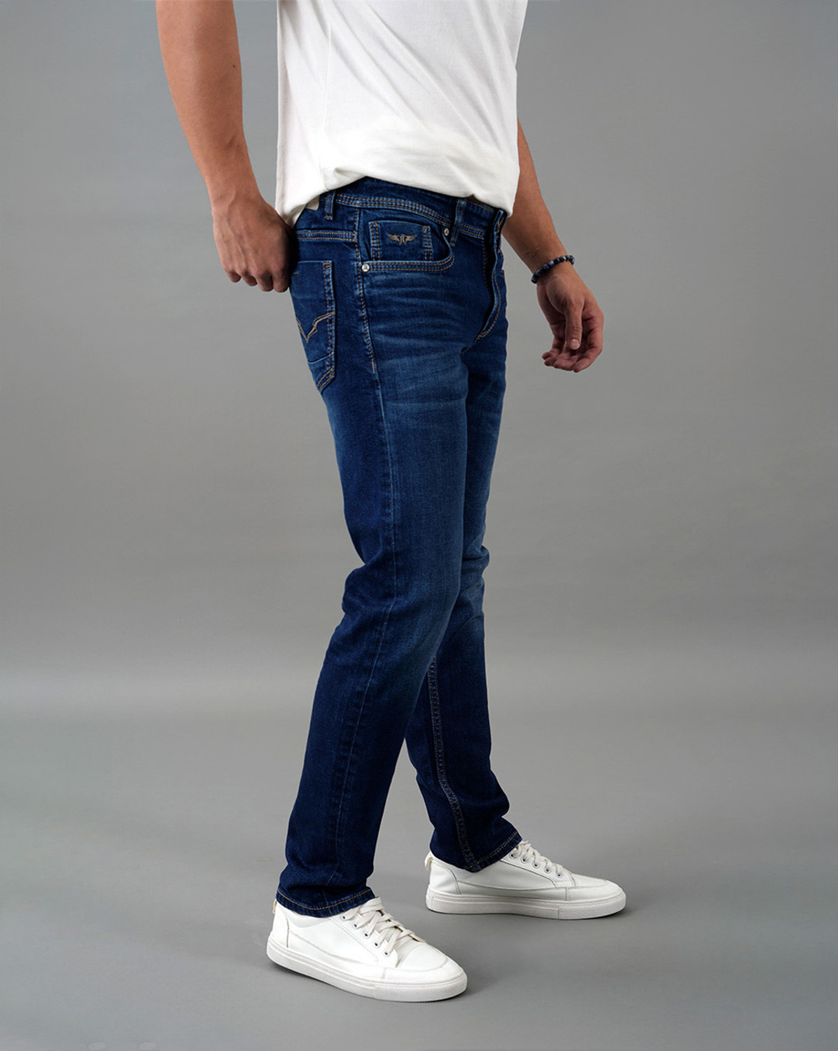 Image of ROOKIES Slim Men Dark Blue Jeans