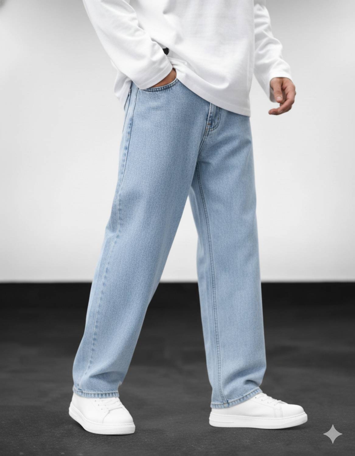 Toolnexa Straight Fit Men Light Blue Jeans - Image 1