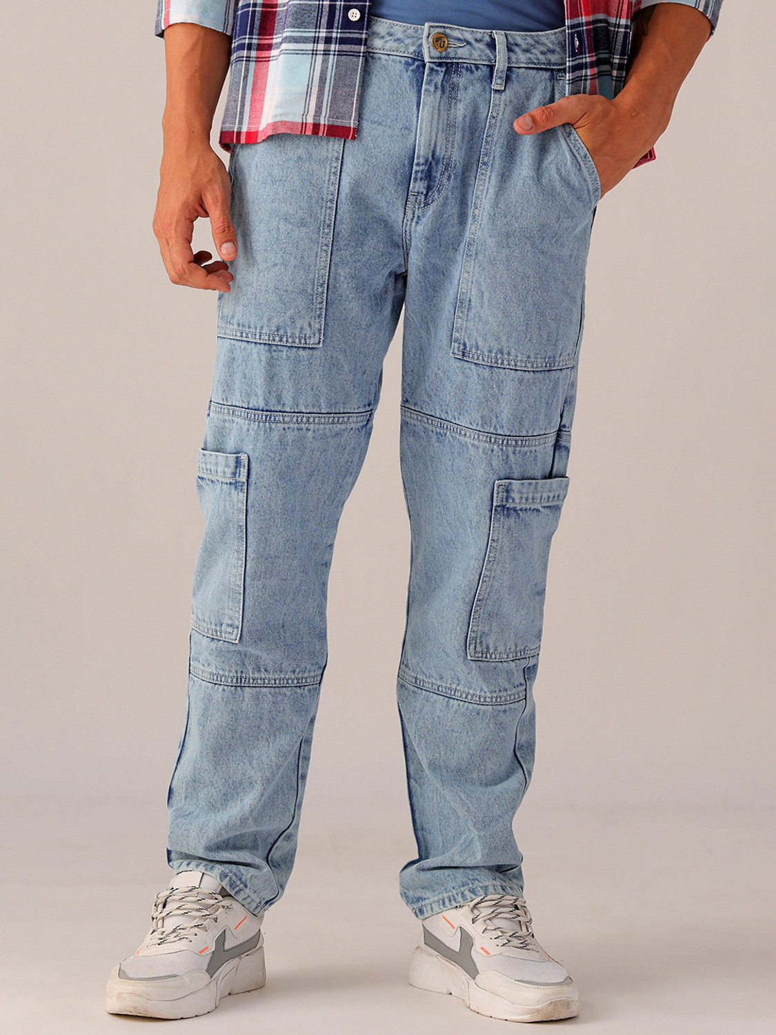 Image of The Indian Garage Co. Relaxed Fit Men Blue Jeans