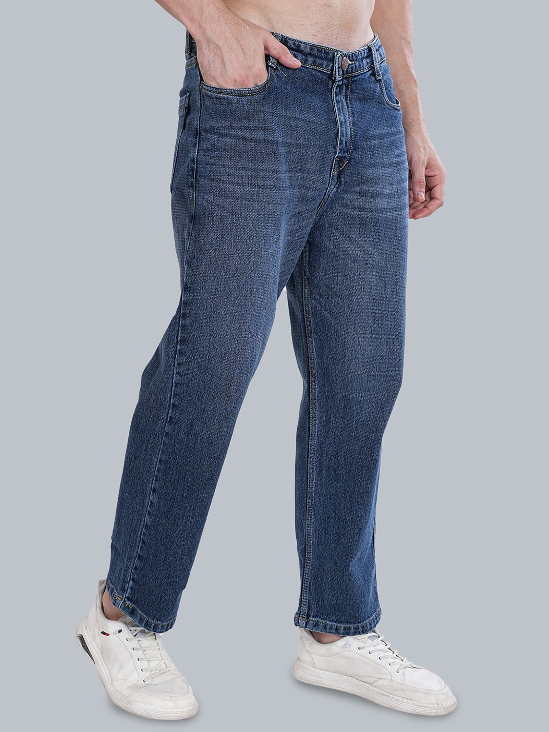 Image of MM-21 Loose Fit Men Blue Jeans