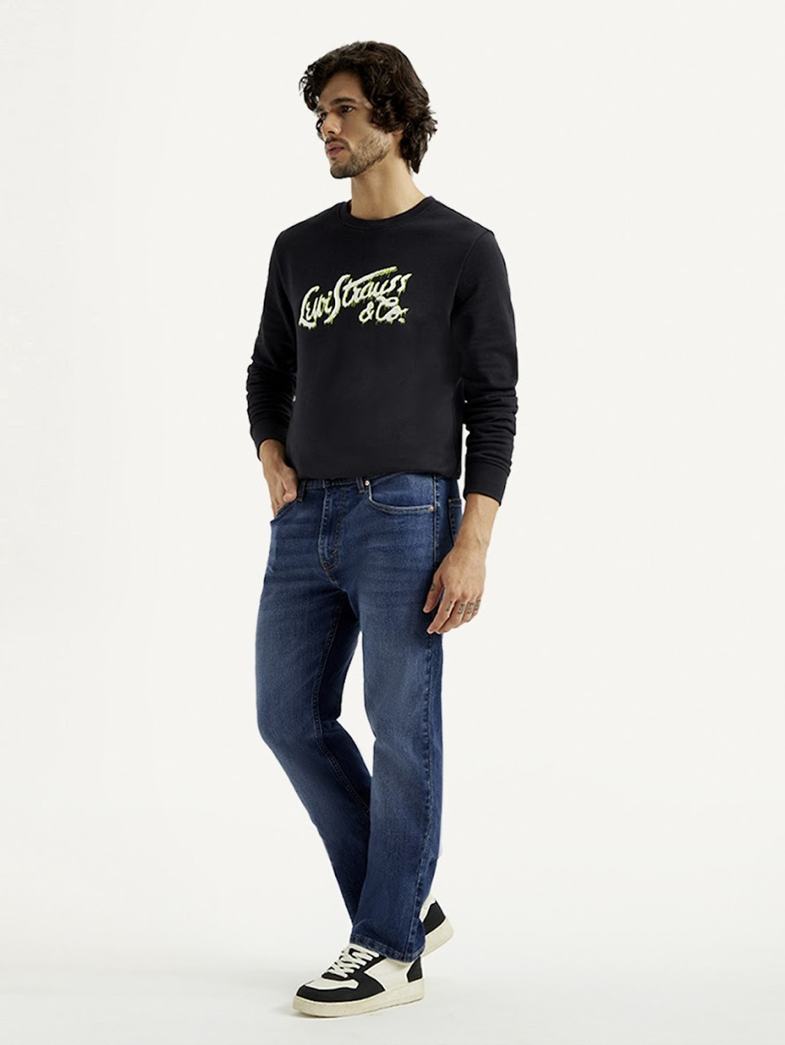 Image of LEVI'S 505 Straight Fit Men Blue Jeans