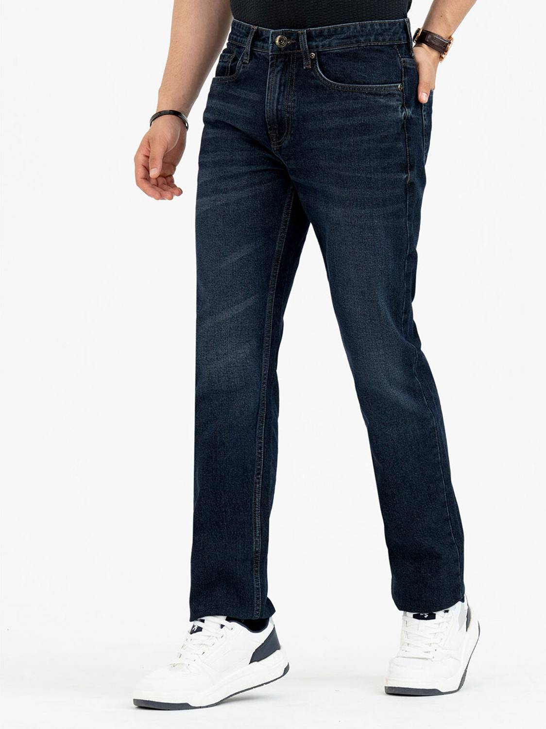 RED TAPE Men Blue Jeans Straight Fit Red - Image 2