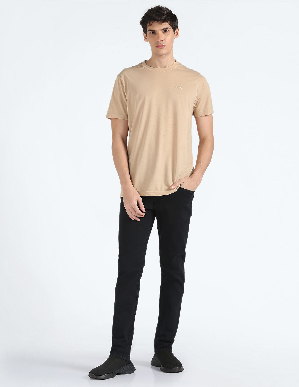 Image of FLYING MACHINE Slim Men Black Jeans