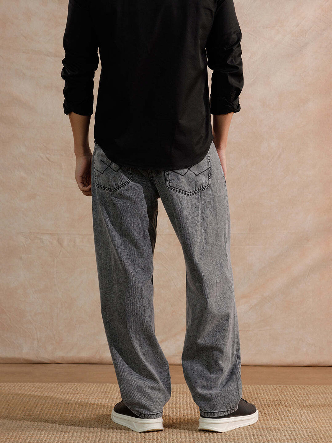 Image of 7 CUTS Straight Fit Men Grey Jeans