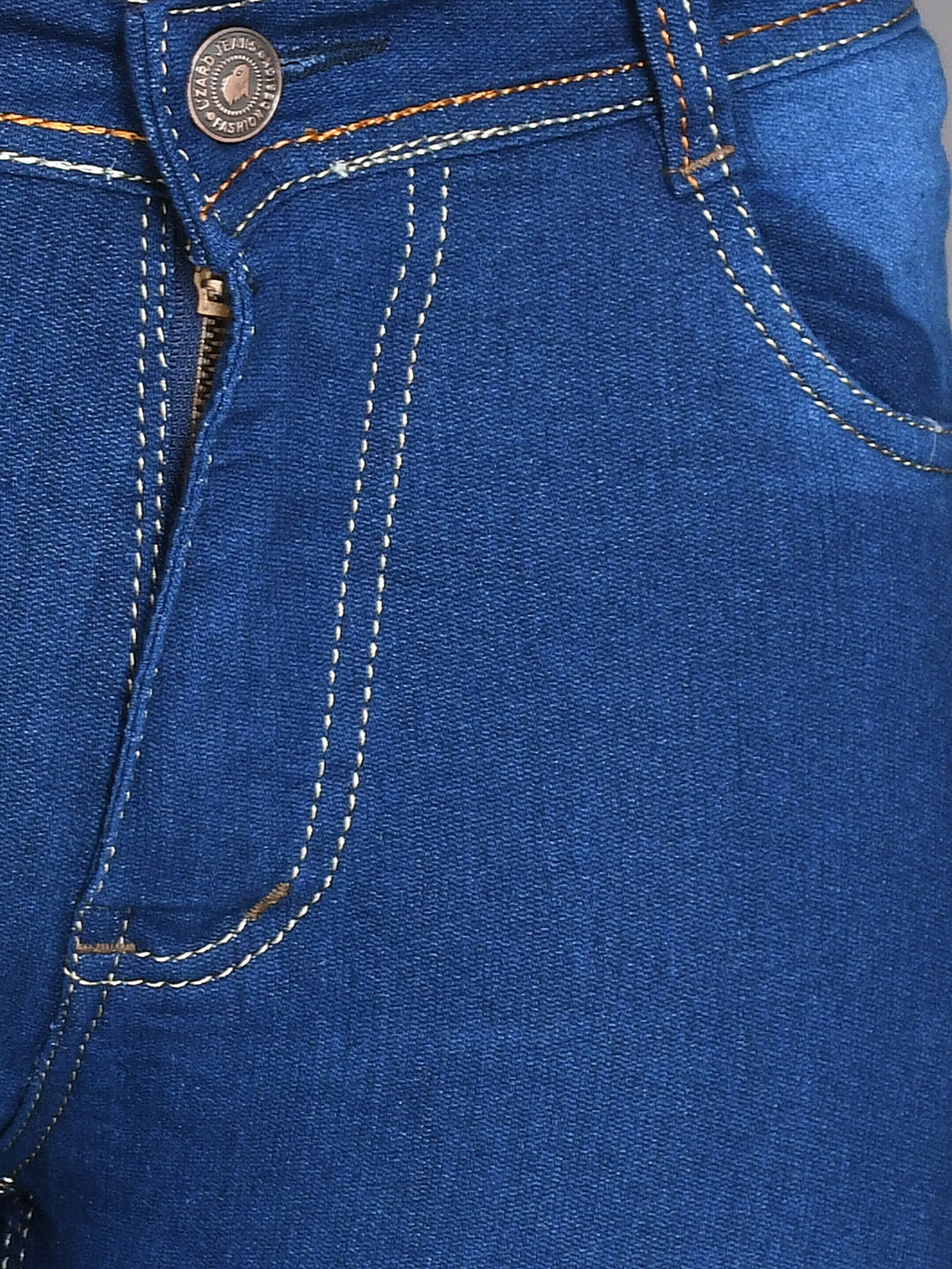 Image of Lzard Slim Men Dark Blue Jeans