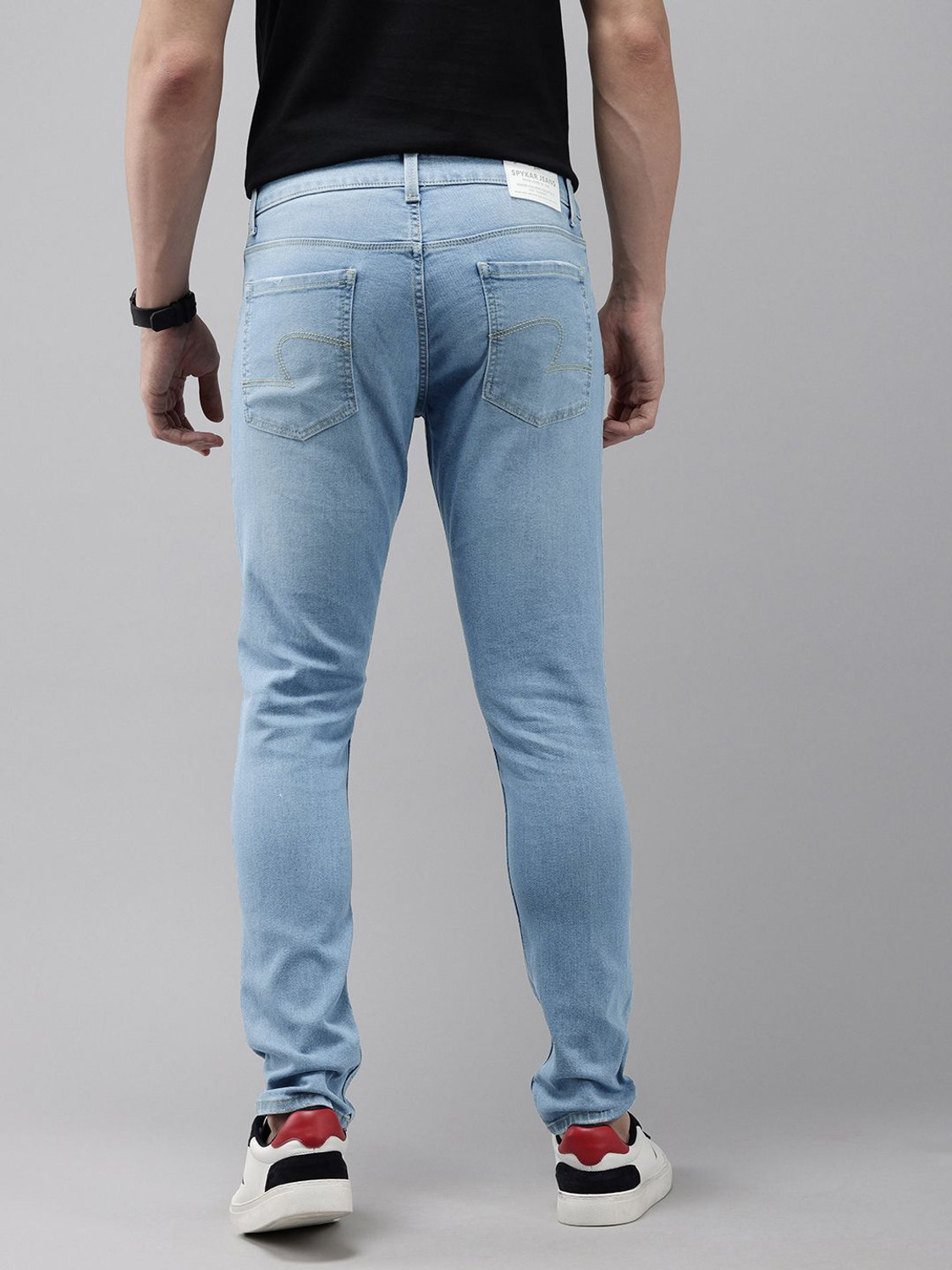 Image of Spykar Slim Men Light Blue Jeans