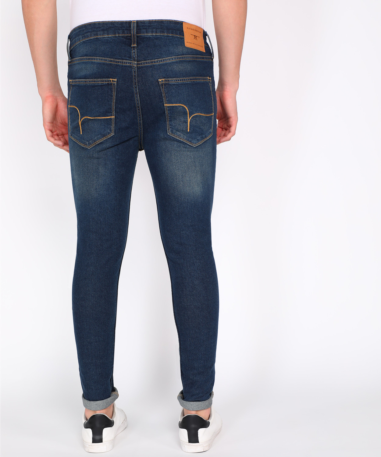 Image of FLYING MACHINE Skinny Men Blue Jeans