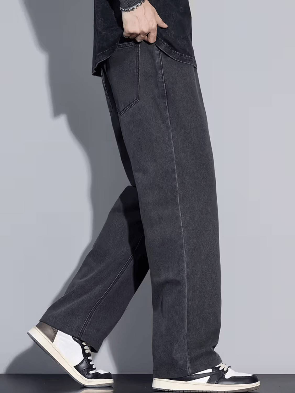 Tashanbaaz Men Dark Grey Jeans - Image 3