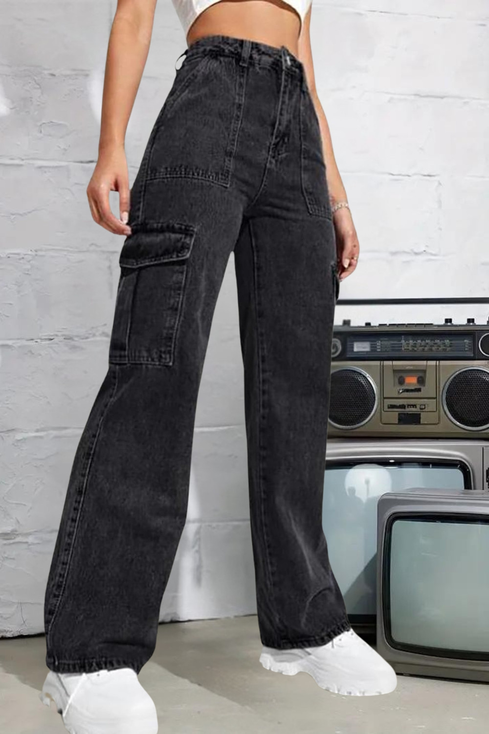 Image of Dressberry Straight Fit Women Black Jeans