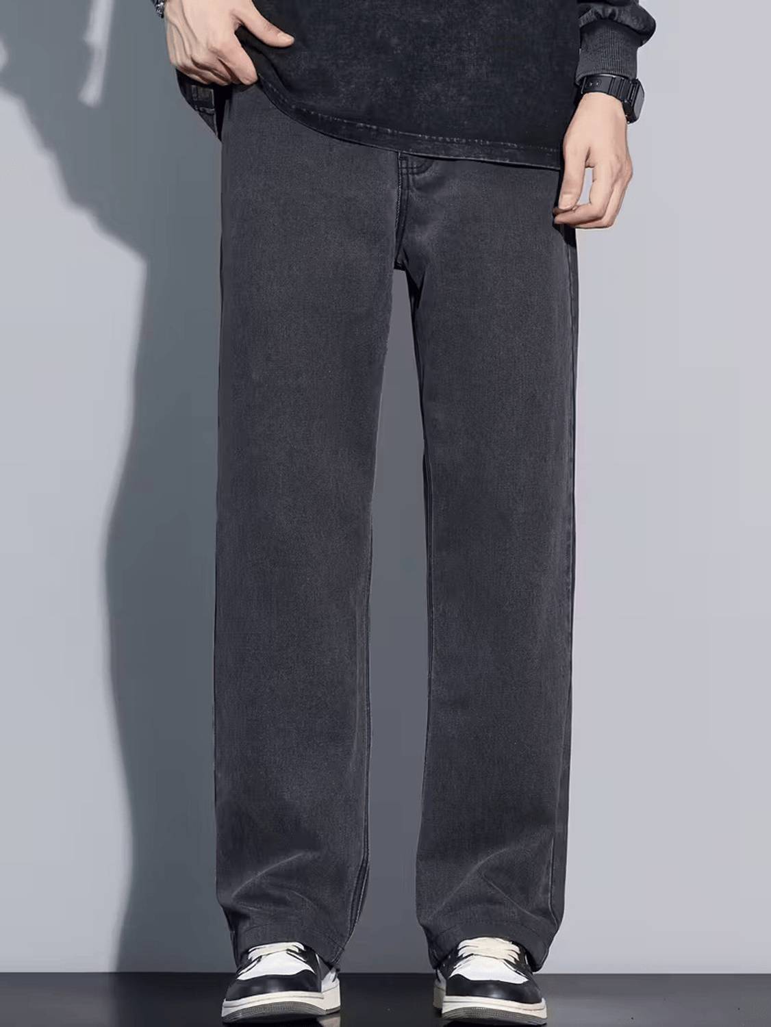 Tashanbaaz Men Dark Grey Jeans - Image 1
