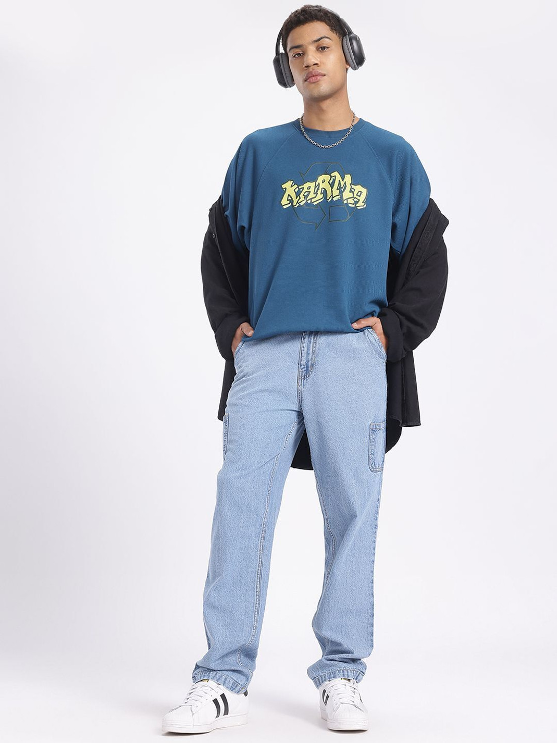 Image of Glitchez Boot-Leg Men Blue Jeans