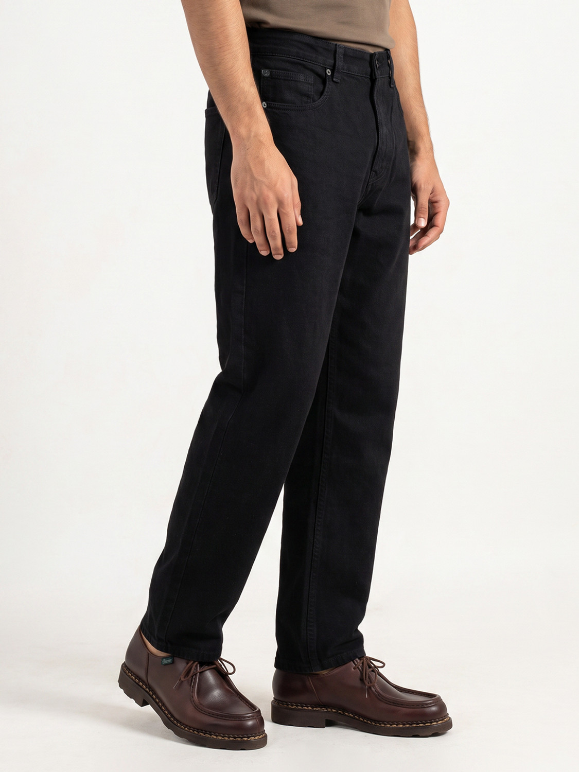 Image of Spykar Loose Fit Men Black Jeans