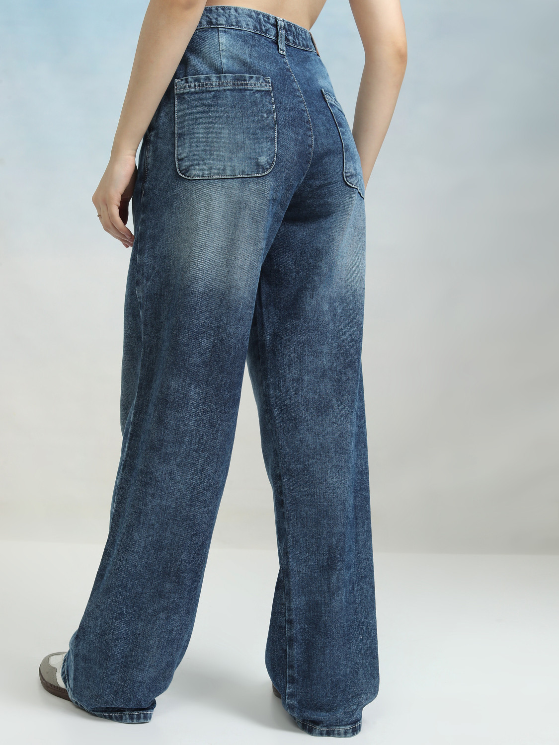 Image of Tokyo Talkies Flared Women Blue Jeans