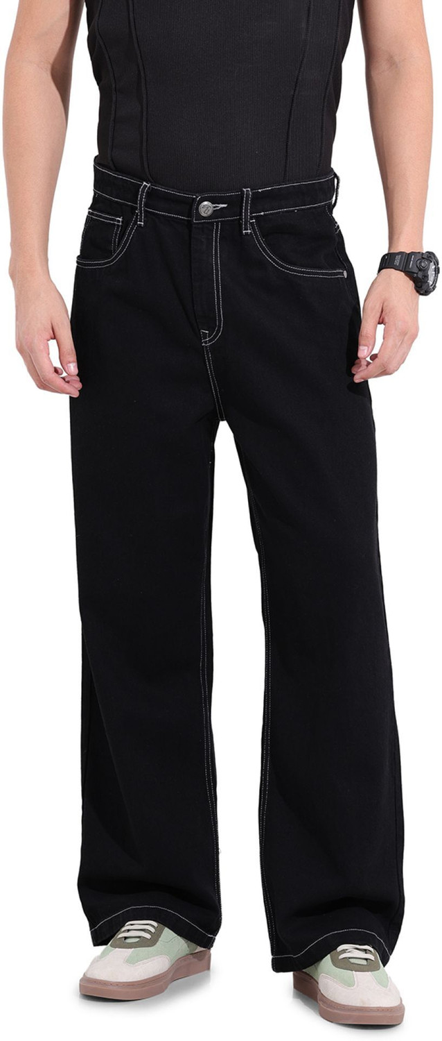 Image of The Indian Garage Co. Relaxed Fit Men Black Jeans