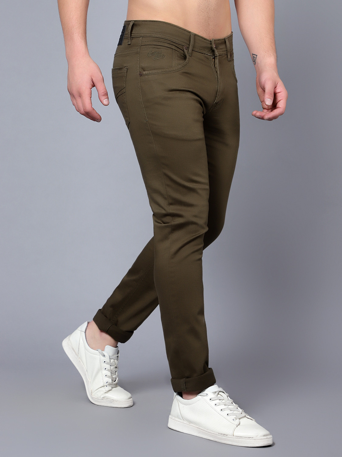 Image of CANTABIL Regular Men Green Jeans
