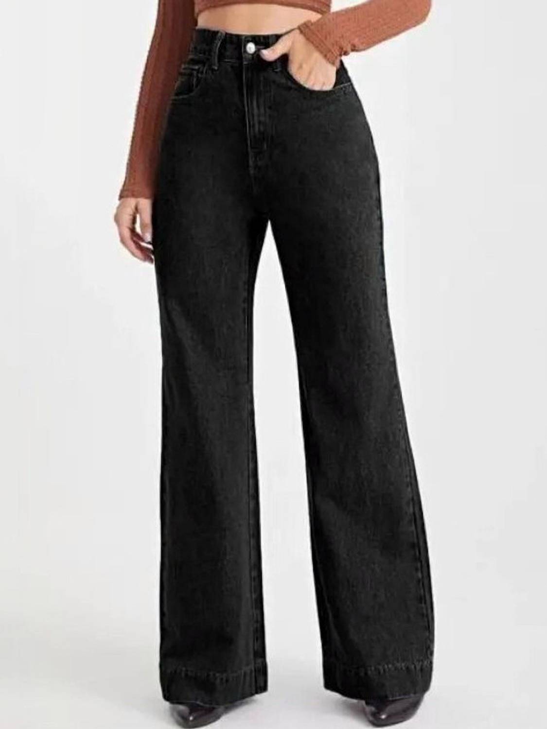 A1TUFF Loose Fit Women Black Jeans