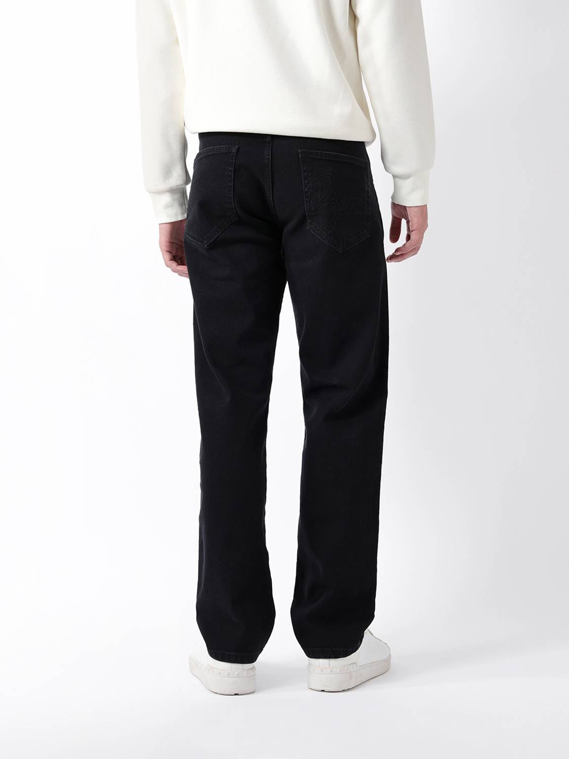THE BEAR HOUSE Straight Fit Men Black Jeans - Image 2