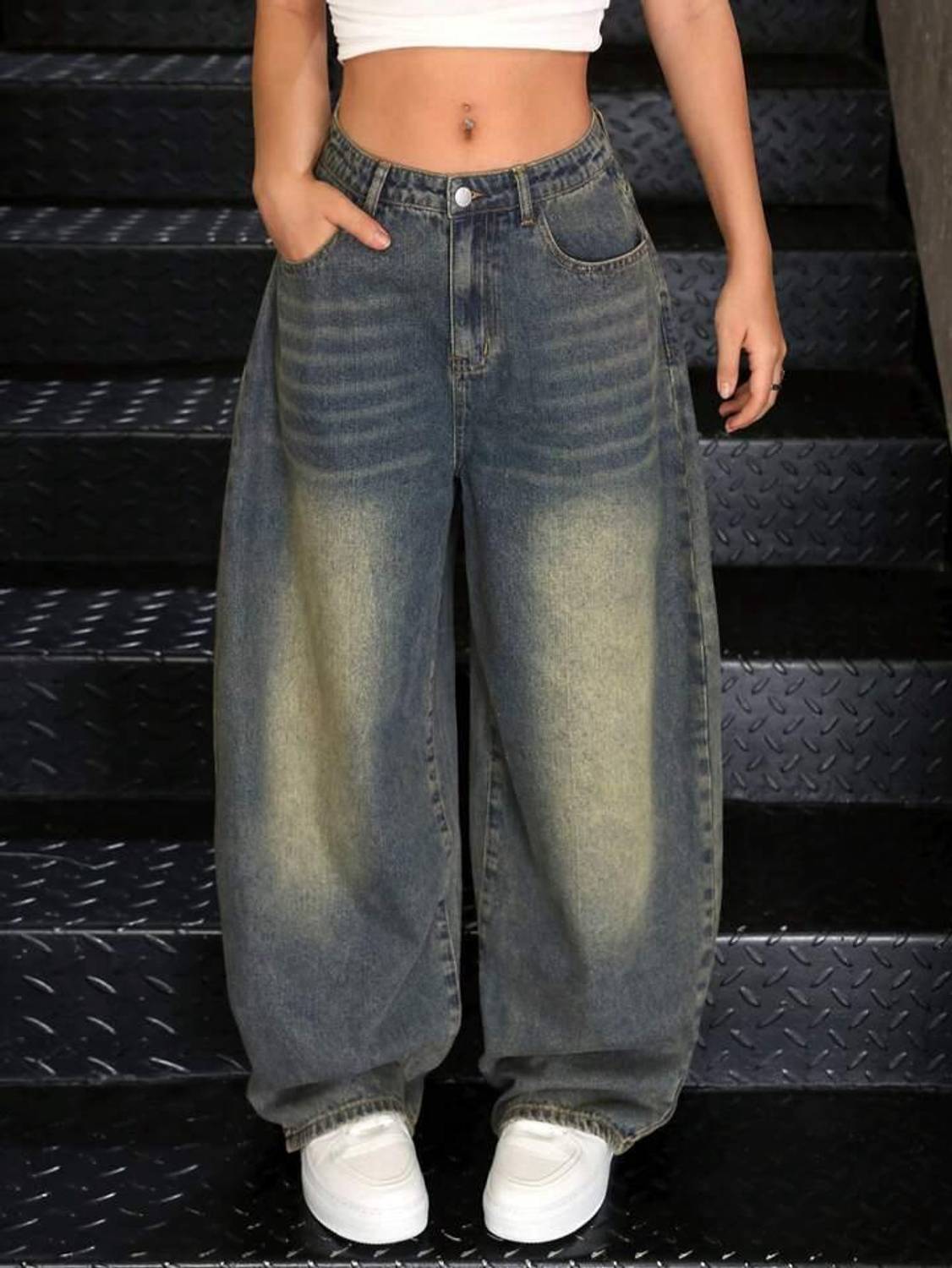 HUNTER & HAYES Baggy Fit Women Blue Jeans