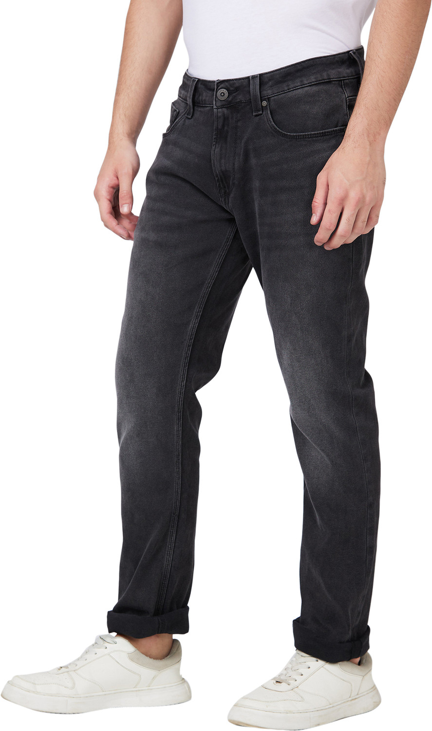 Image of Spykar Regular Men Black Jeans
