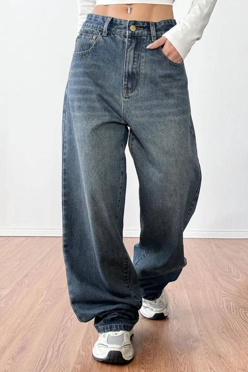 Shiv Laheri Baggy Fit Women Blue Jeans - Image 2