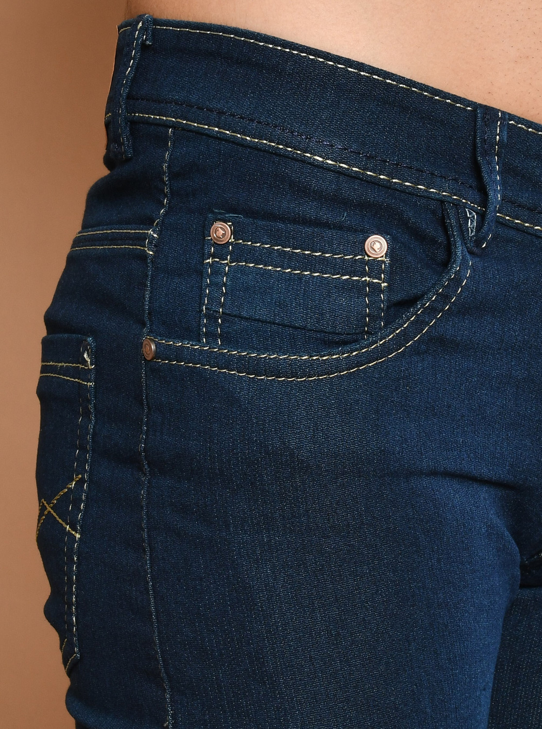 Image of RASSO Regular Men Dark Blue Jeans
