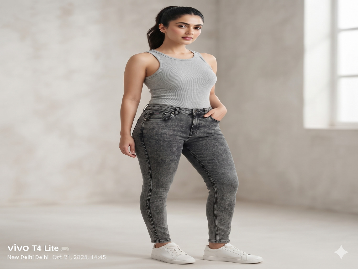 Image of Awesome and Bold Women Regular Mid Rise Grey Jeans