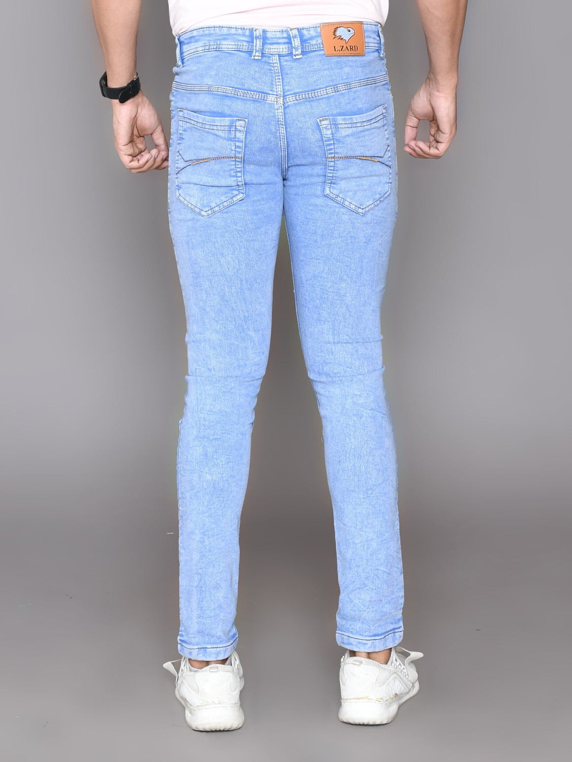 Image of Lzard Slim Men Light Blue Jeans