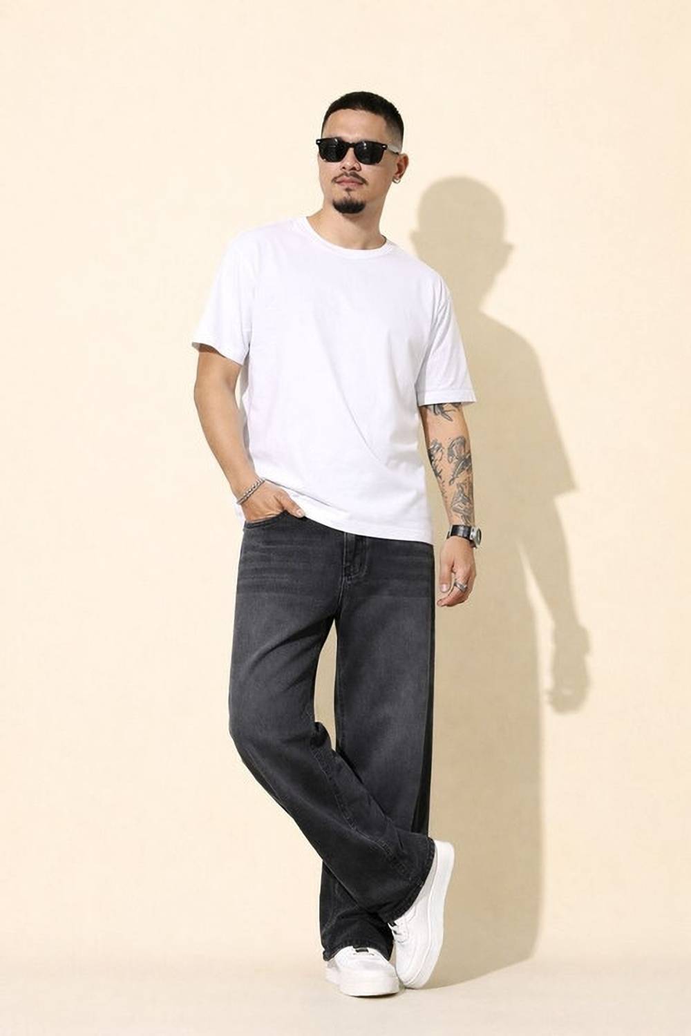 INDIGOX Straight Fit Men Grey Jeans - Image 5