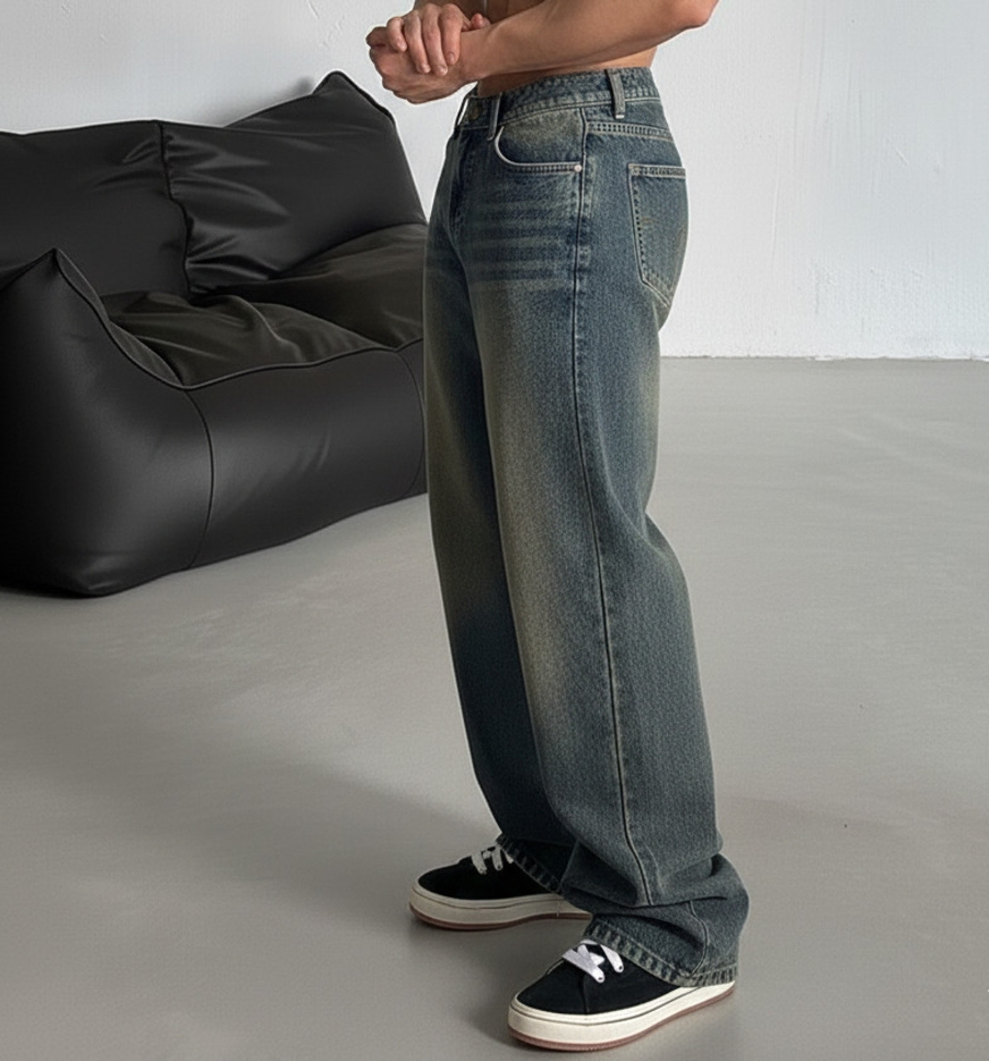 Image of TAYBACREATION Straight Fit Men Green Jeans