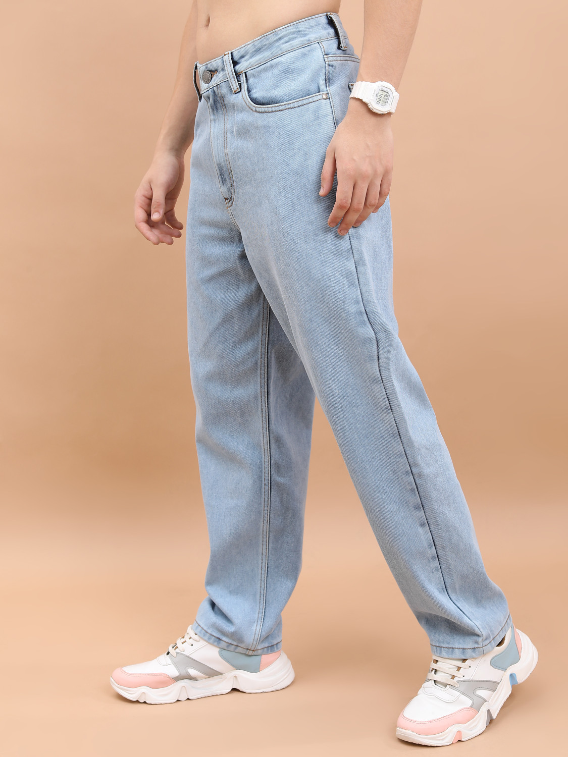 Image of HIGHLANDER Relaxed Fit Men Light Blue Jeans