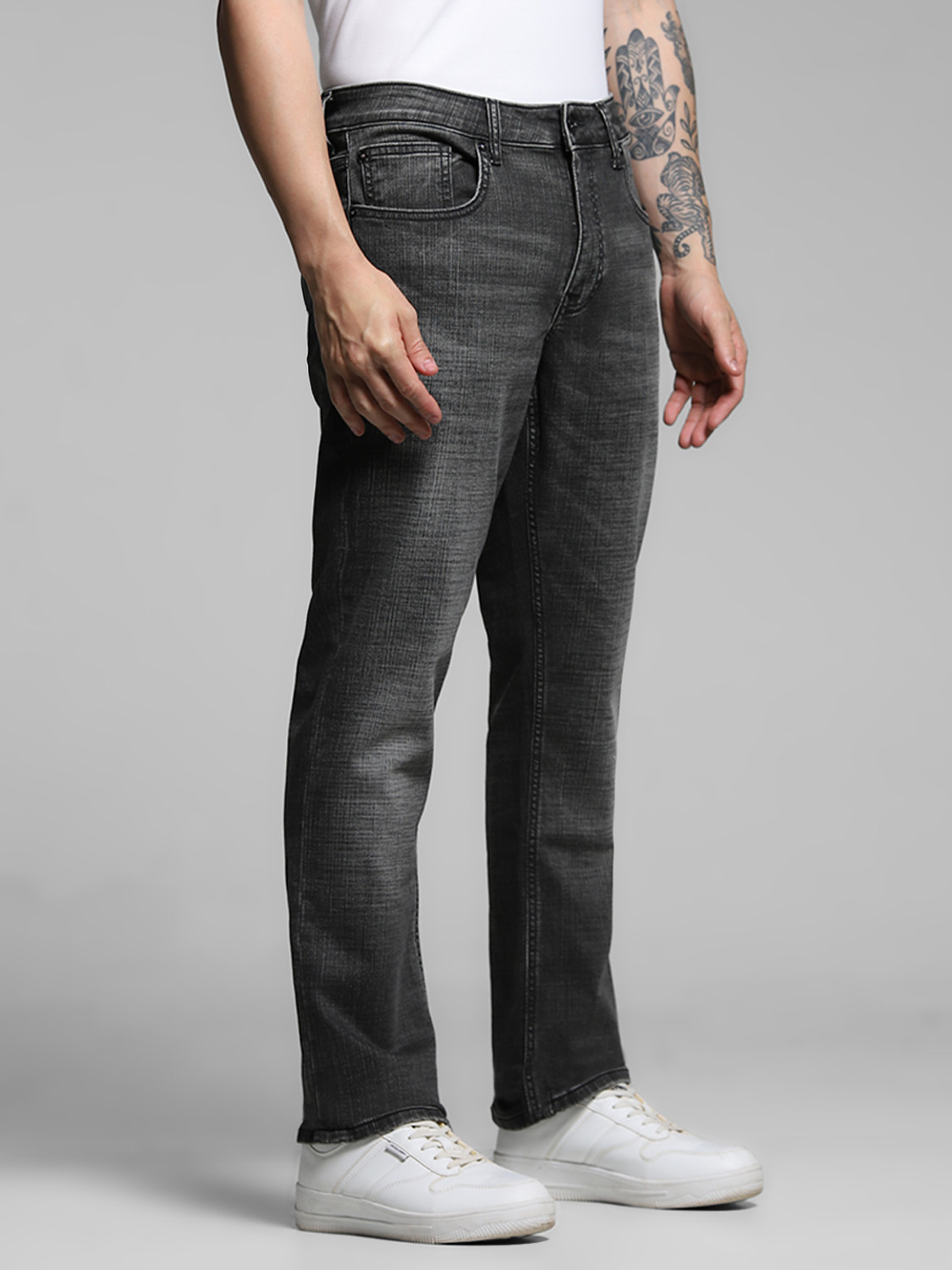 Image of JACK & JONES Regular Men Grey Jeans