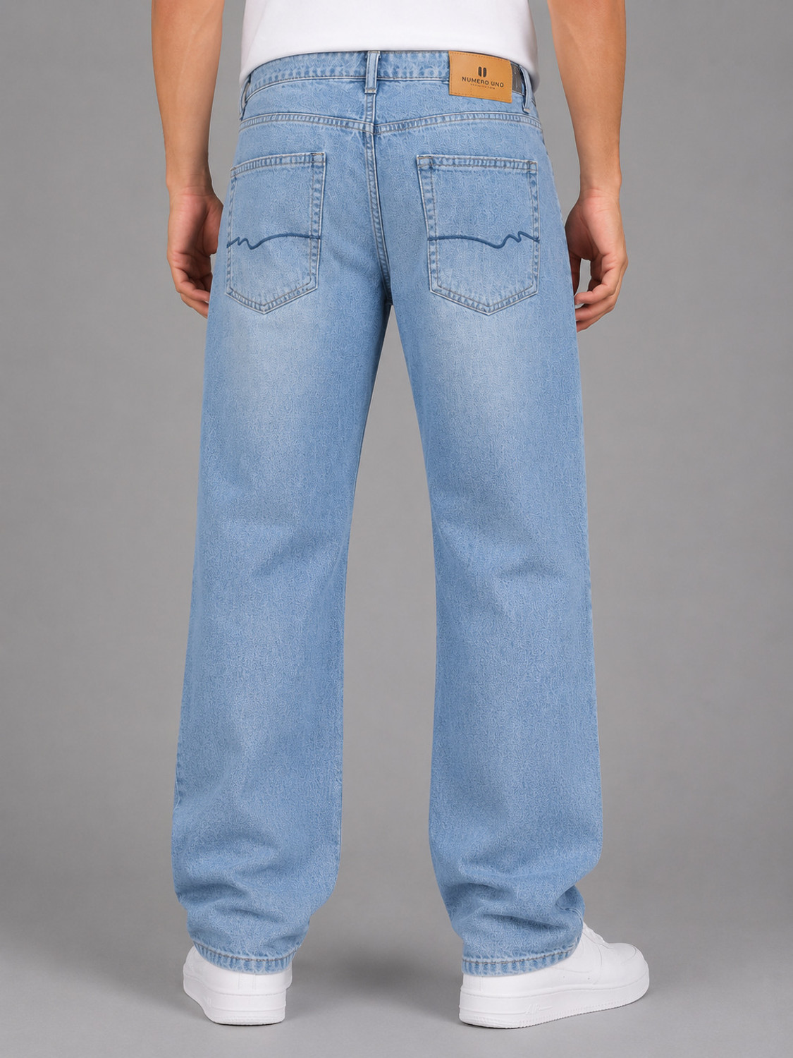 Image of NUMERO UNO Loose Fit Men Blue Jeans