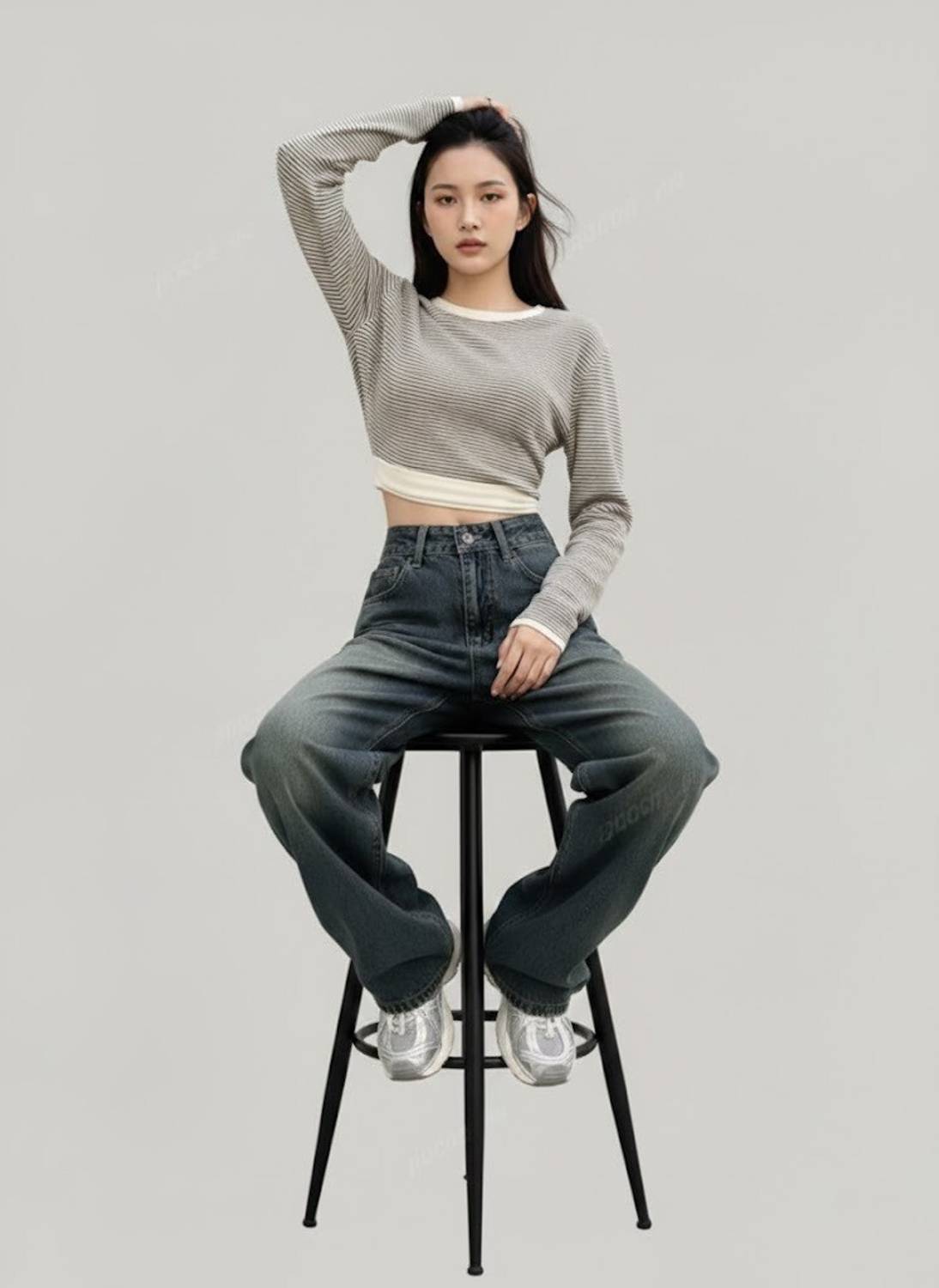 Zuya Loose Fit Women Blue Jeans - Image 5