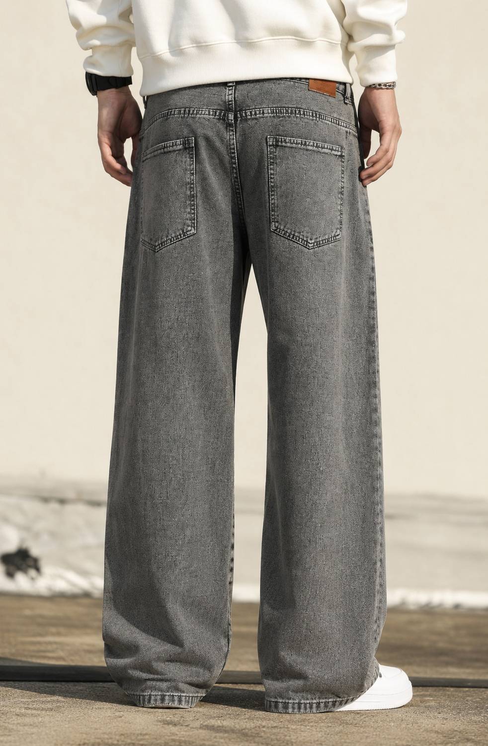 Wearo Loose Fit Grey Jeans for Men - Image 2