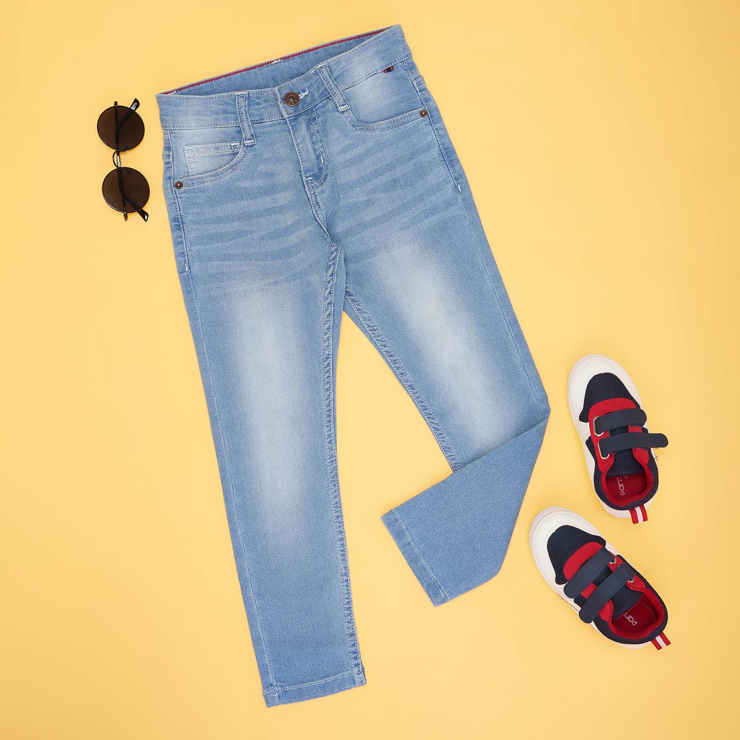 Pantaloons Junior Boys Regular Light Blue Jeans - Image 1