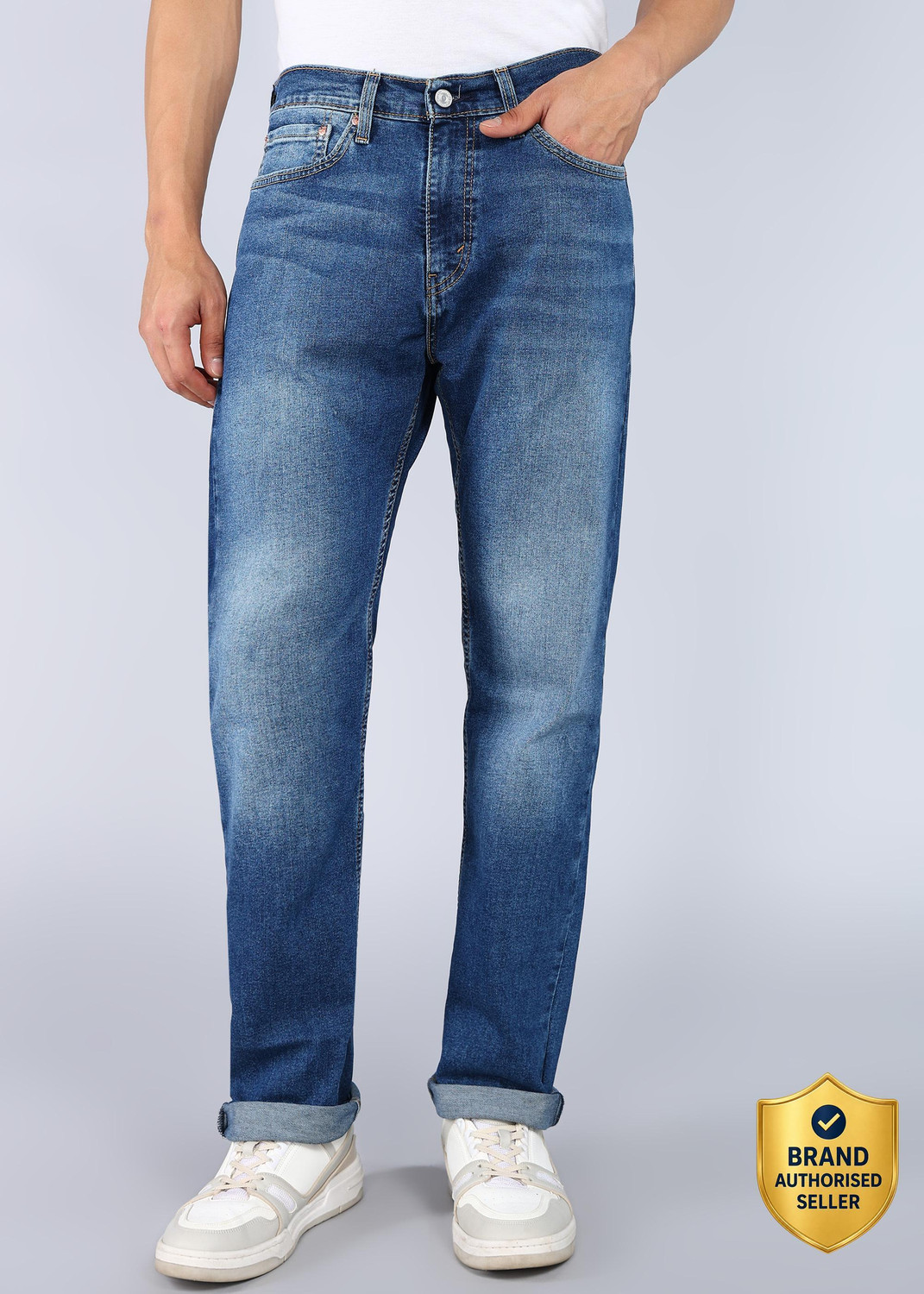 Image of LEVI'S Straight Fit Men Dark Blue Jeans