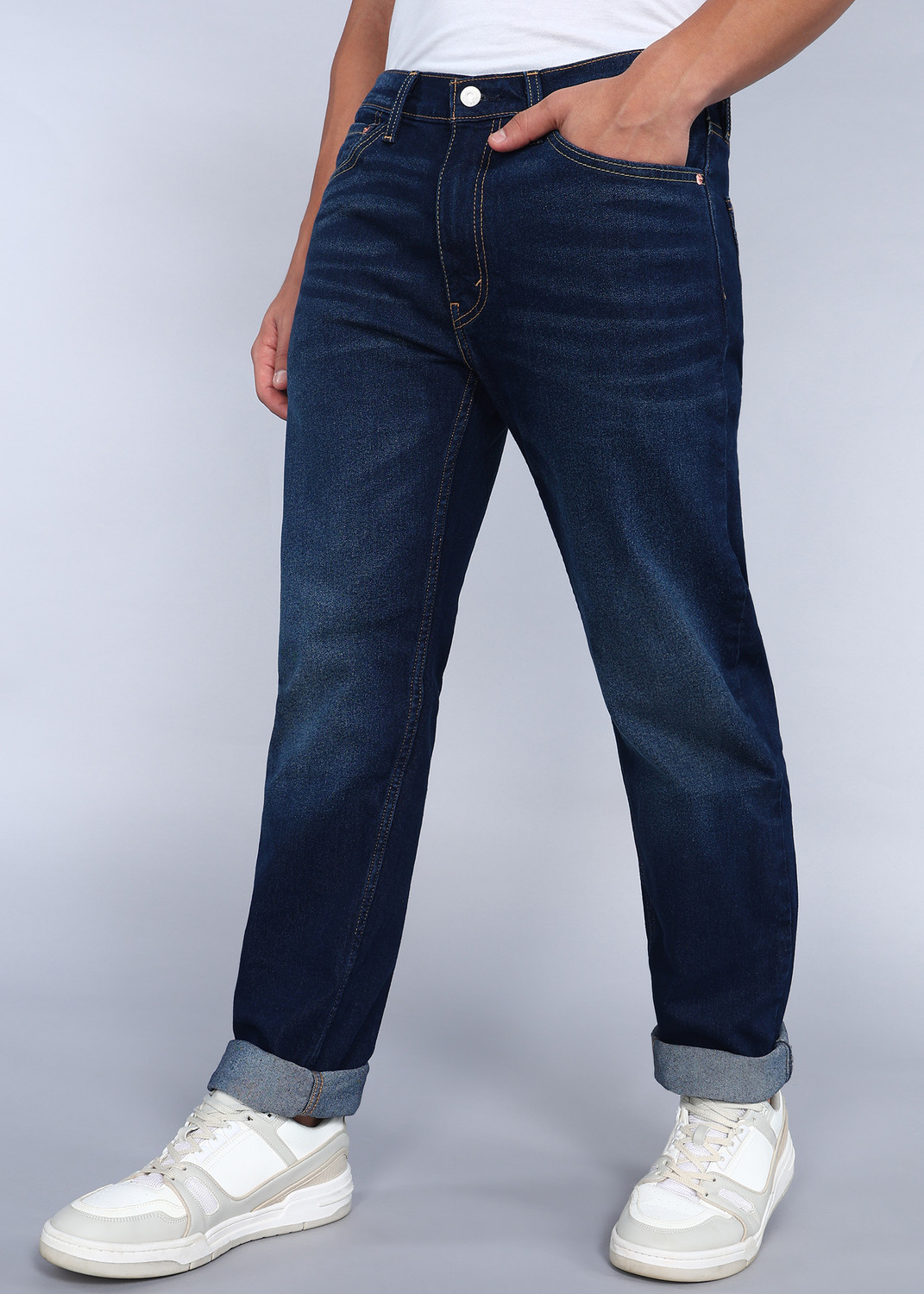 Image of LEVI'S Straight Fit Men Dark Blue Jeans
