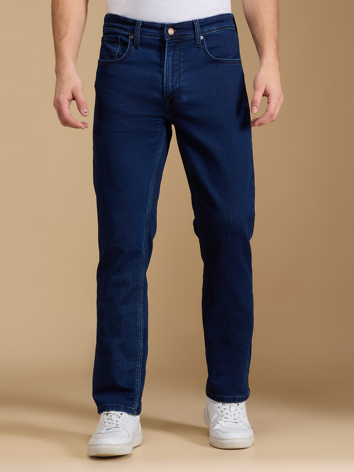 Image of Pepe Jeans Straight Fit Men Dark Blue Jeans