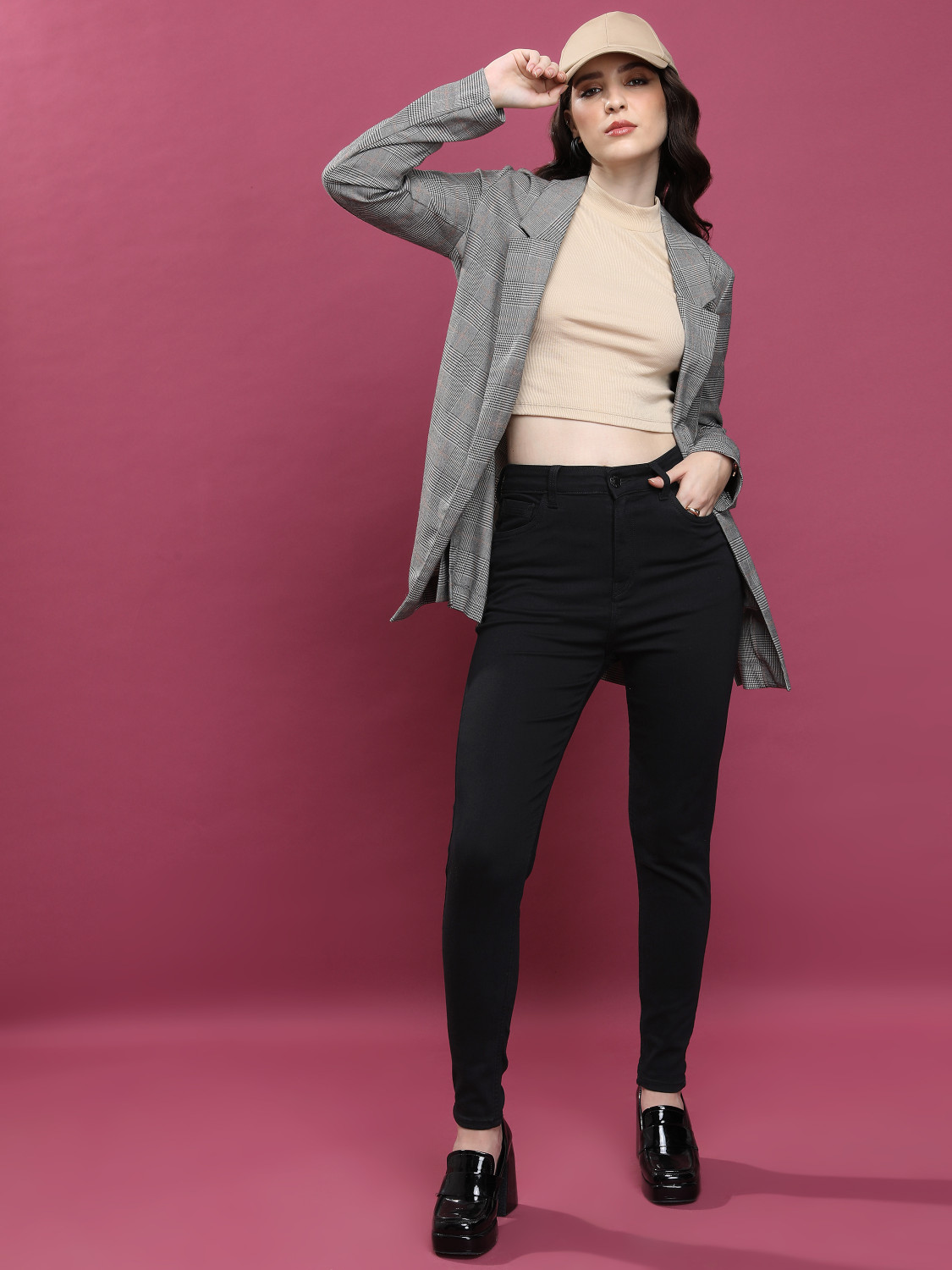 Image of Tokyo Talkies Skinny Women Black Jeans