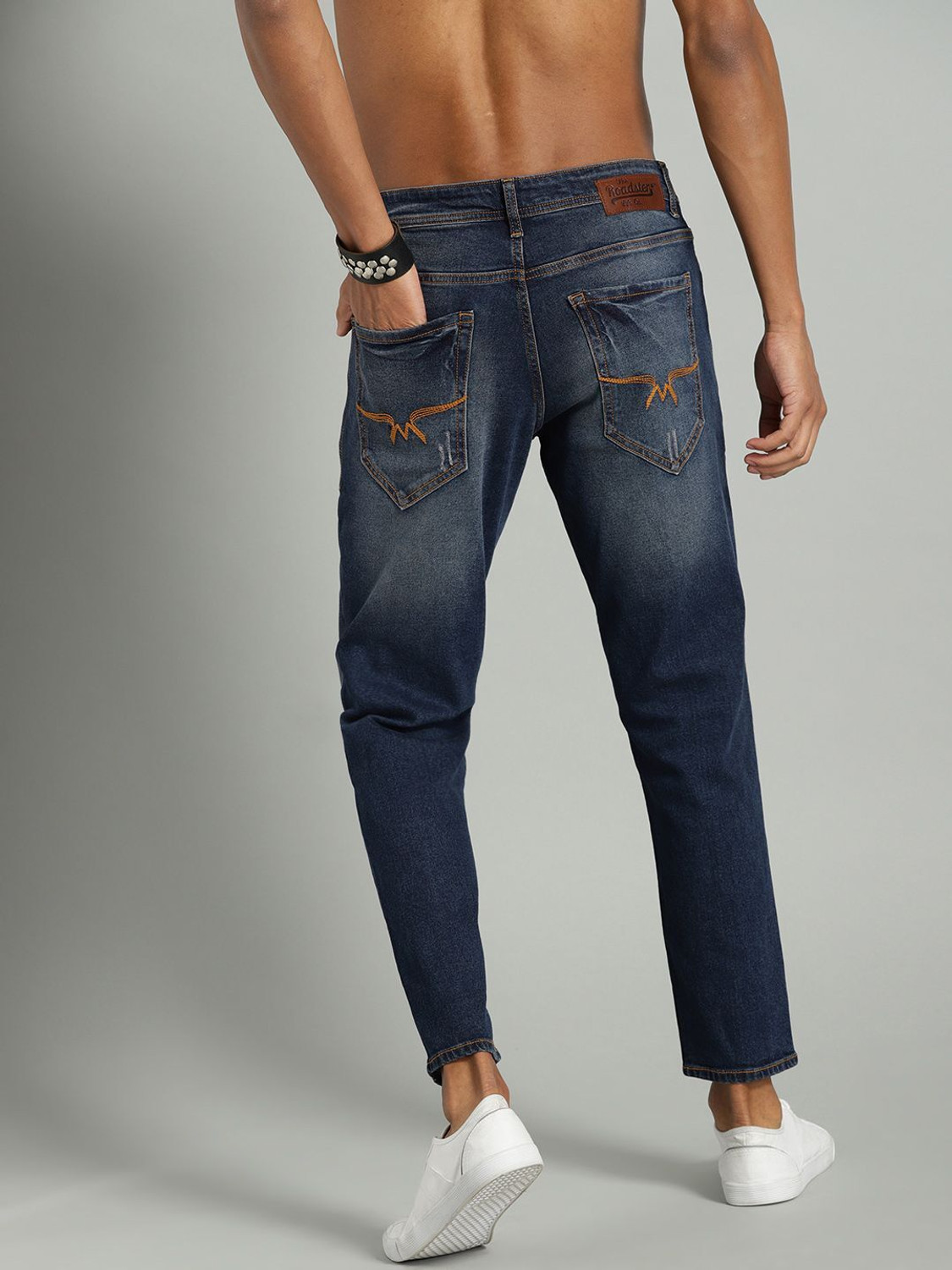 Image of Roadster Regular Men Dark Blue Jeans