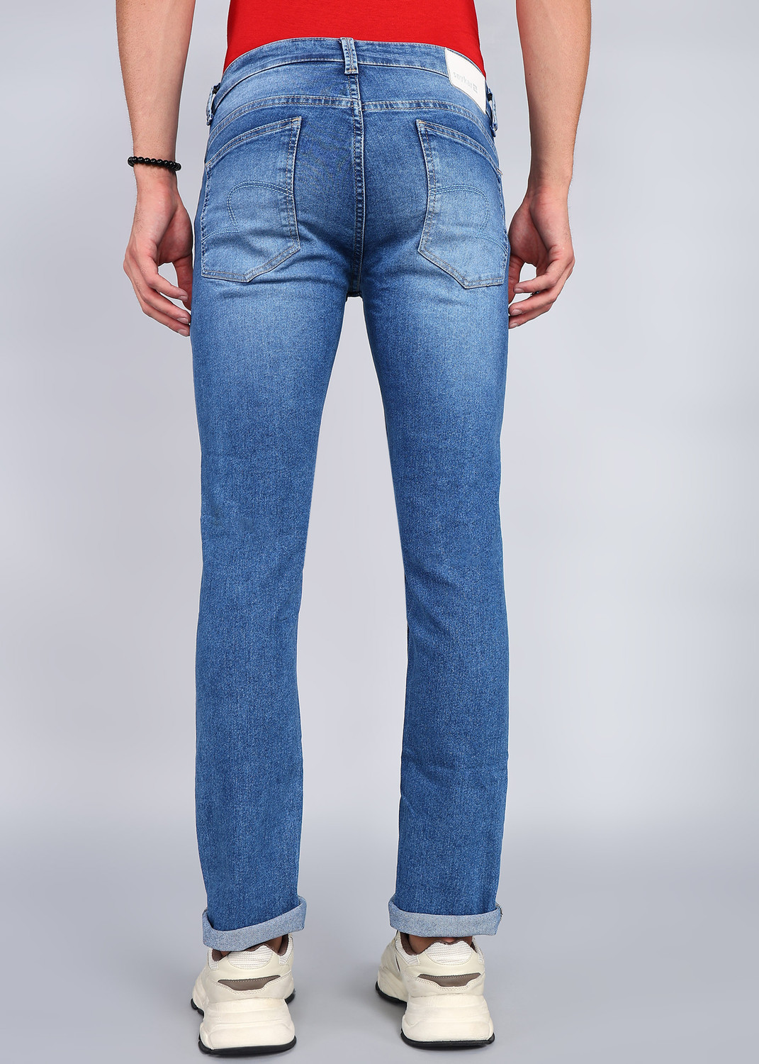 Image of Spykar Regular Men Blue Jeans