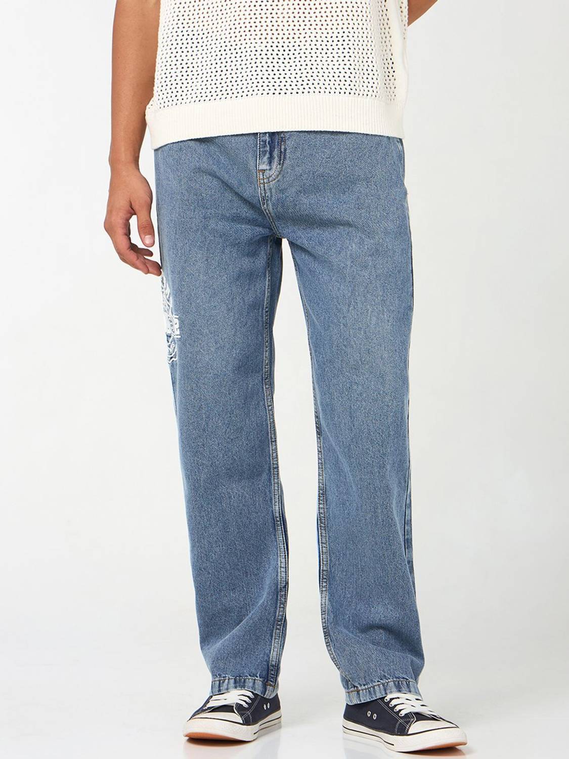 BEWAKOOF Straight Fit Men Blue Jeans - Image 3
