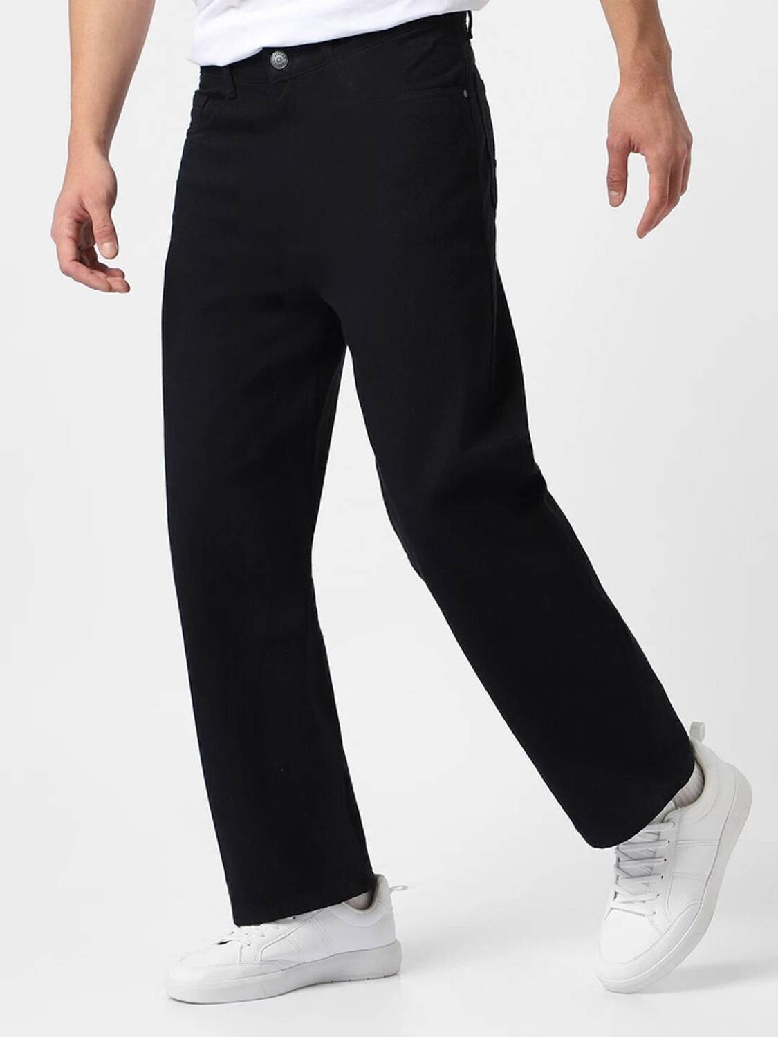 ZARUME Straight Fit Black Jeans - Image 1