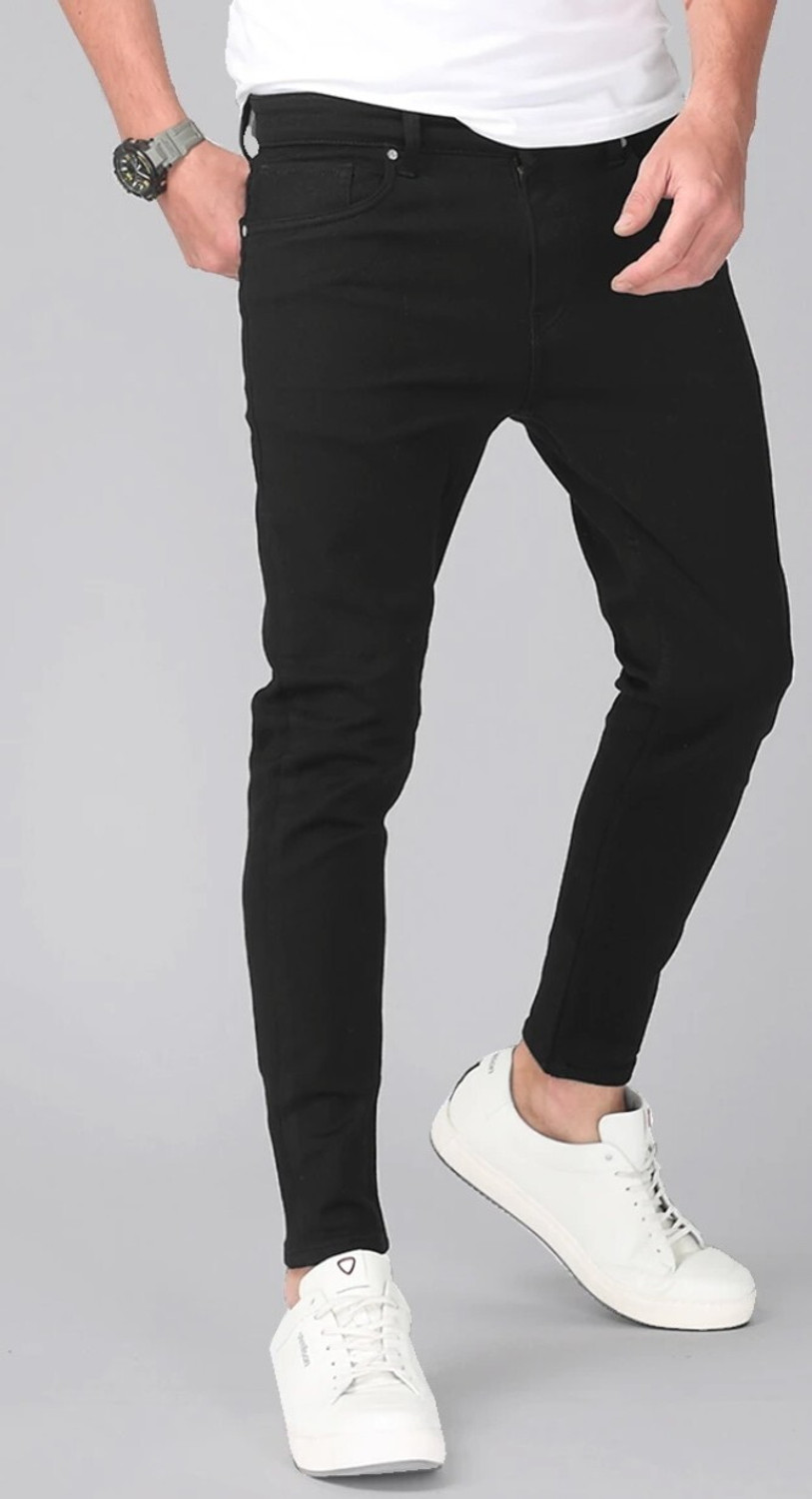 Image of HouseOfCommon Slim Men Black Jeans