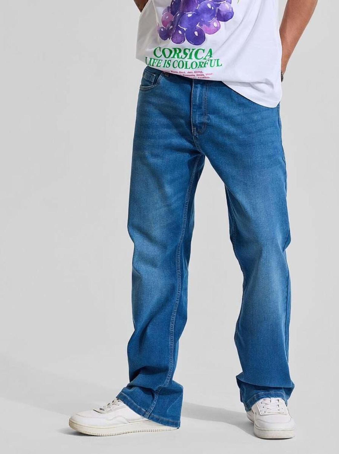 Image of Snitch Regular Men Blue Jeans