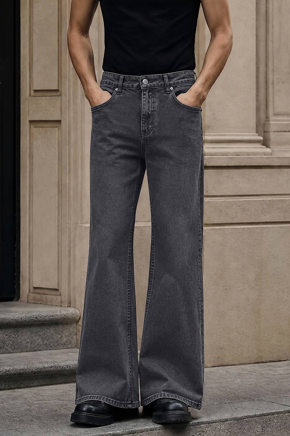 MOTREX Boot-Leg Men Dark Grey Jeans - Image 3