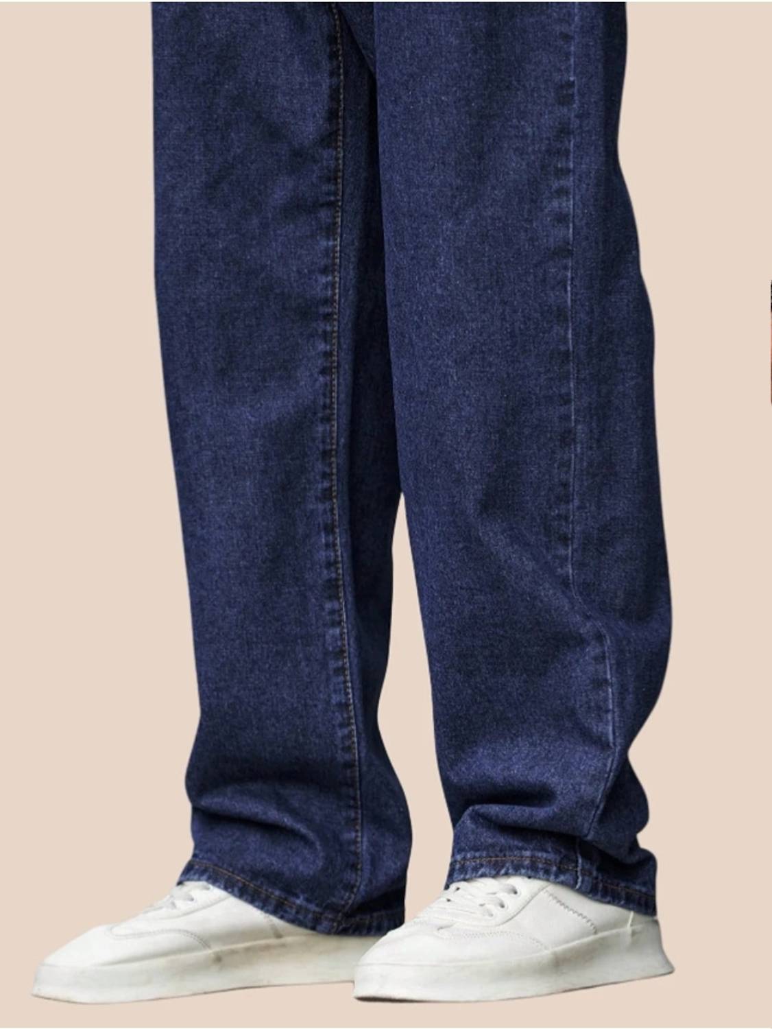 LEVORCE Loose Fit Men Dark Blue Jeans - Buy LEVORCE Loose Fit Men